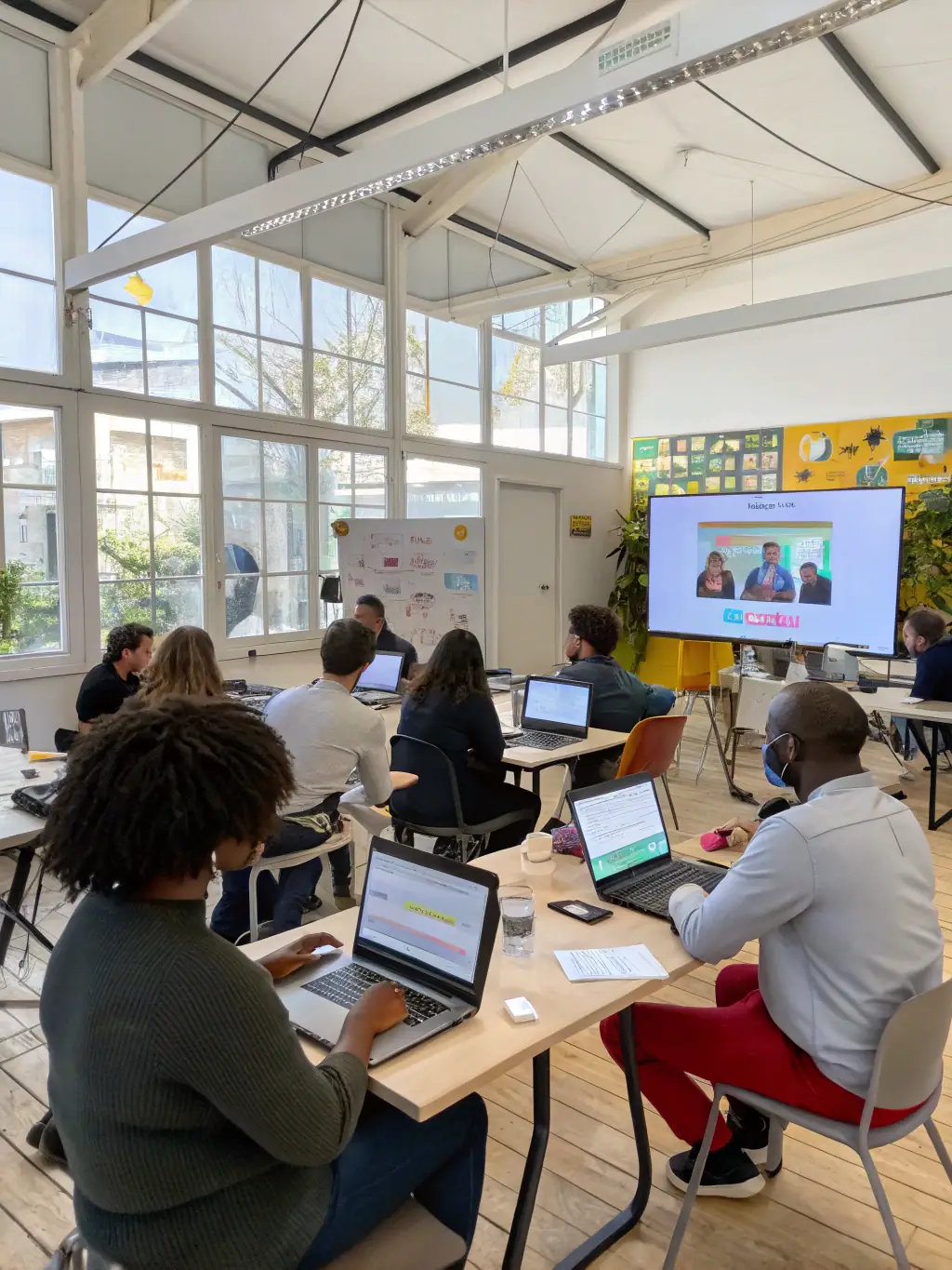 A workshop session demonstrating effective webinar monetization strategies, with participants actively engaging in the exercises.